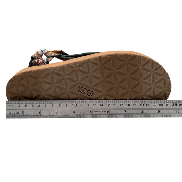 Teva Original Universal Women's Sport Strappy Sandals Size 7 Brown Tan Green - Picture 13 of 14